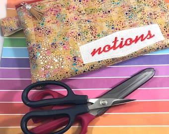 Notions Bag Side Zip Zipper Bags 5x7 und 6x10 - digitaler Download - Ihr Projekt - Stickdatei von Designs by Babymoon