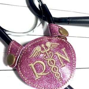 Stethoscope Yoke ID Tag -RN - Registered Nurse - In the Hoop Snap Tab Project - Digital Download - mbroidery Pattern - machine file