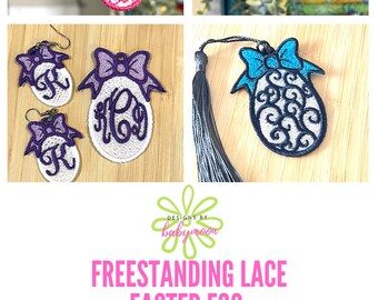 FSL Easter Egg Earrings & Ornament Bookmark Set (Digital Download)