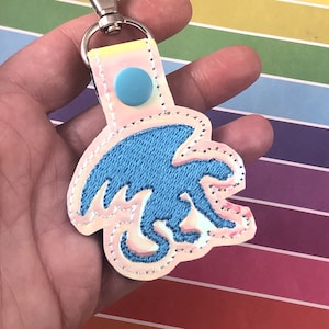 Tiny Gargoyle snap tab In the Hoop embroidery design
