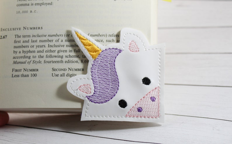 Unicorn Corner Bookmark Design image 1