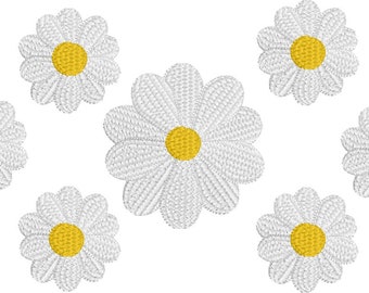 Daisies Floral 4x4 Embroidery Design - Digital Download - Embroidery Design - Machine embroidery pattern