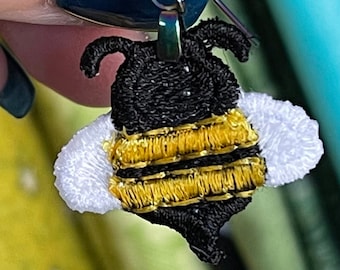 FSL Bee Embroidery Earring Design: Small & Large (Digital Download)