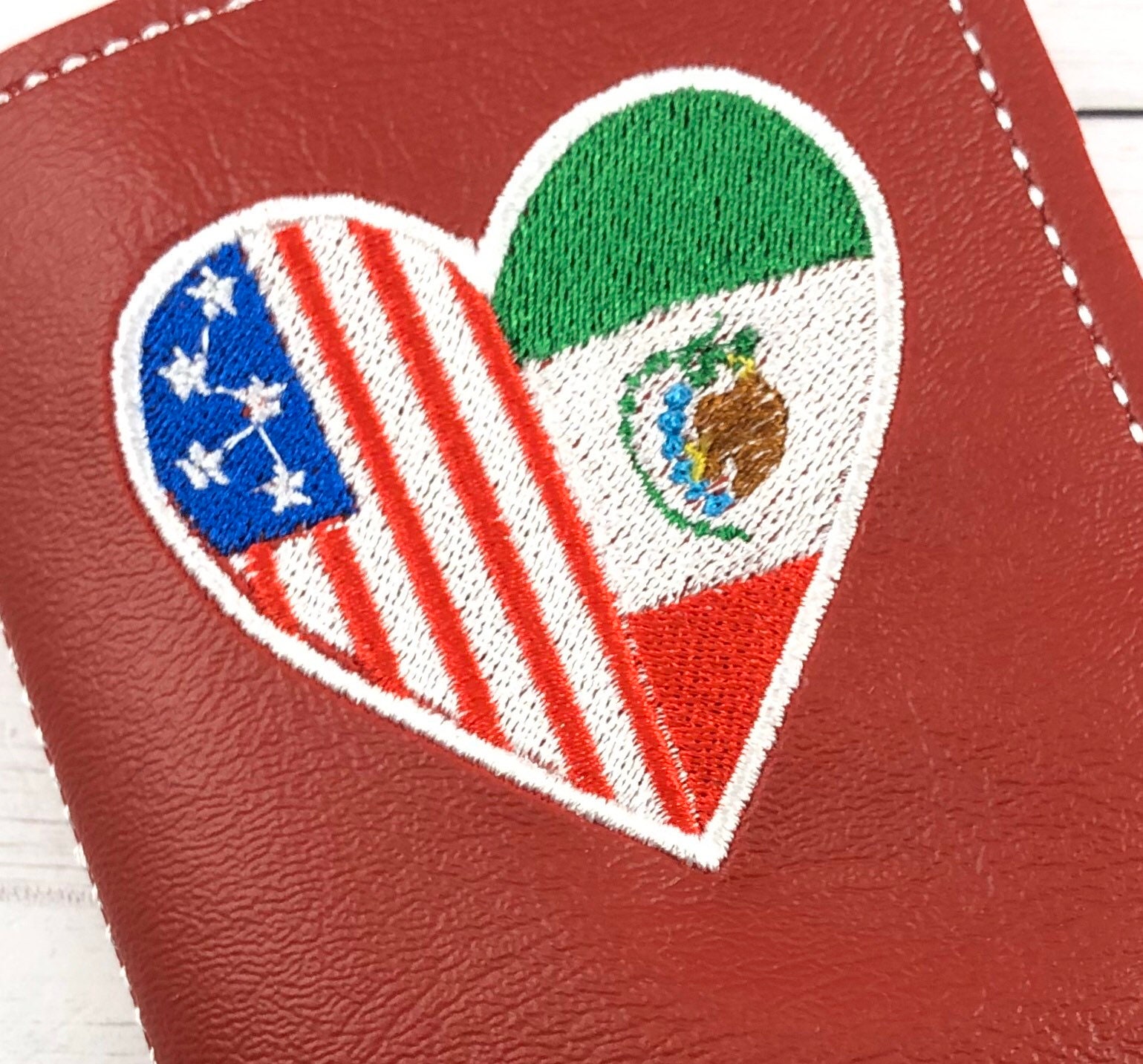 SEW ON Mexico Flag Velcro Patch 3x2 Embroidery Velcro Patch MEXICO