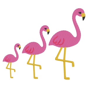 Flamingo Stickdatei, Stickdatei: 3 Größen (Digitaler Download)