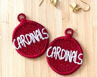 Cardinals FSL Ohrringe Stickdatei