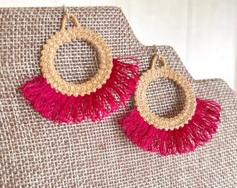 Fiesta Freestanding Lace Fringe Earring Embroidery Design File Project - In the Hoop Machine Embroidery - DIGITAL DOWNLOAD ONLY - fsl