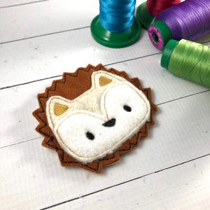 Hedgehog Patch Applique Feltie embroidery design - Hedgie Embroidery File - Designs for Machine Embroidery - Felties - DIGITAL DOWNLOAD