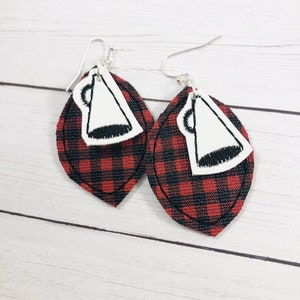 Megaphone Layer Earrings embroidery design