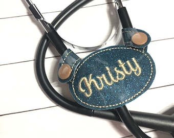 Stethoscope ID Tag: In the Hoop Embroidery Project (Digital Download)