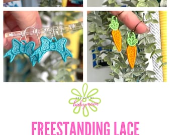 FSL Easter Earrings: Machine Embroidery Designs (Digital Download)