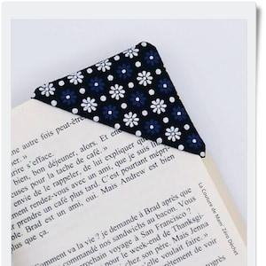 Fabric bookmark / Corner bookmark / Book corner page mark image 1
