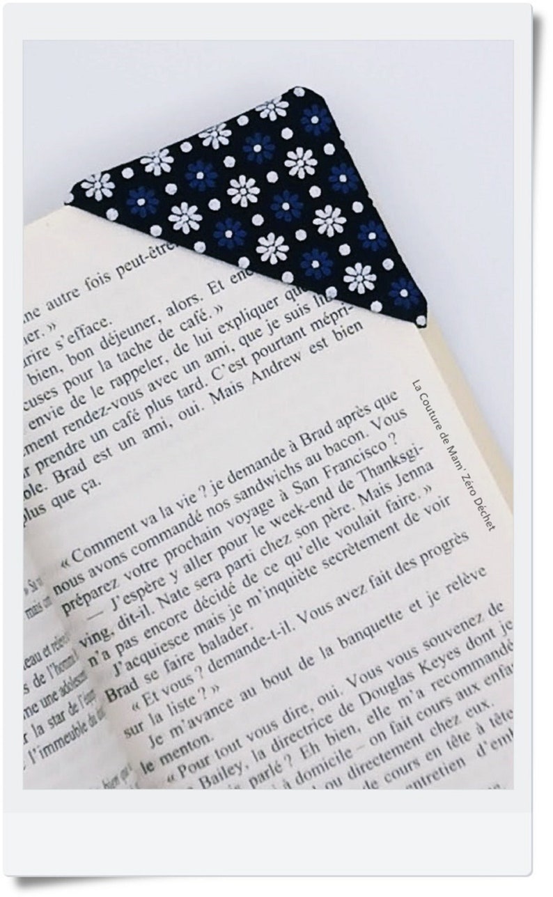 Fabric bookmark / Corner bookmark / Book corner page mark image 1