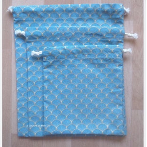 Organic cotton bulk bag Oeko-Tex BLUE image 2