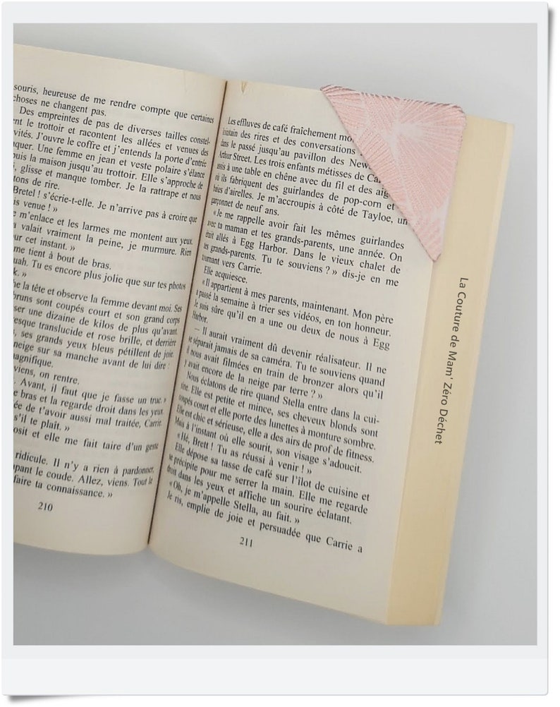 Fabric bookmark / Corner bookmark / Book corner page mark image 6