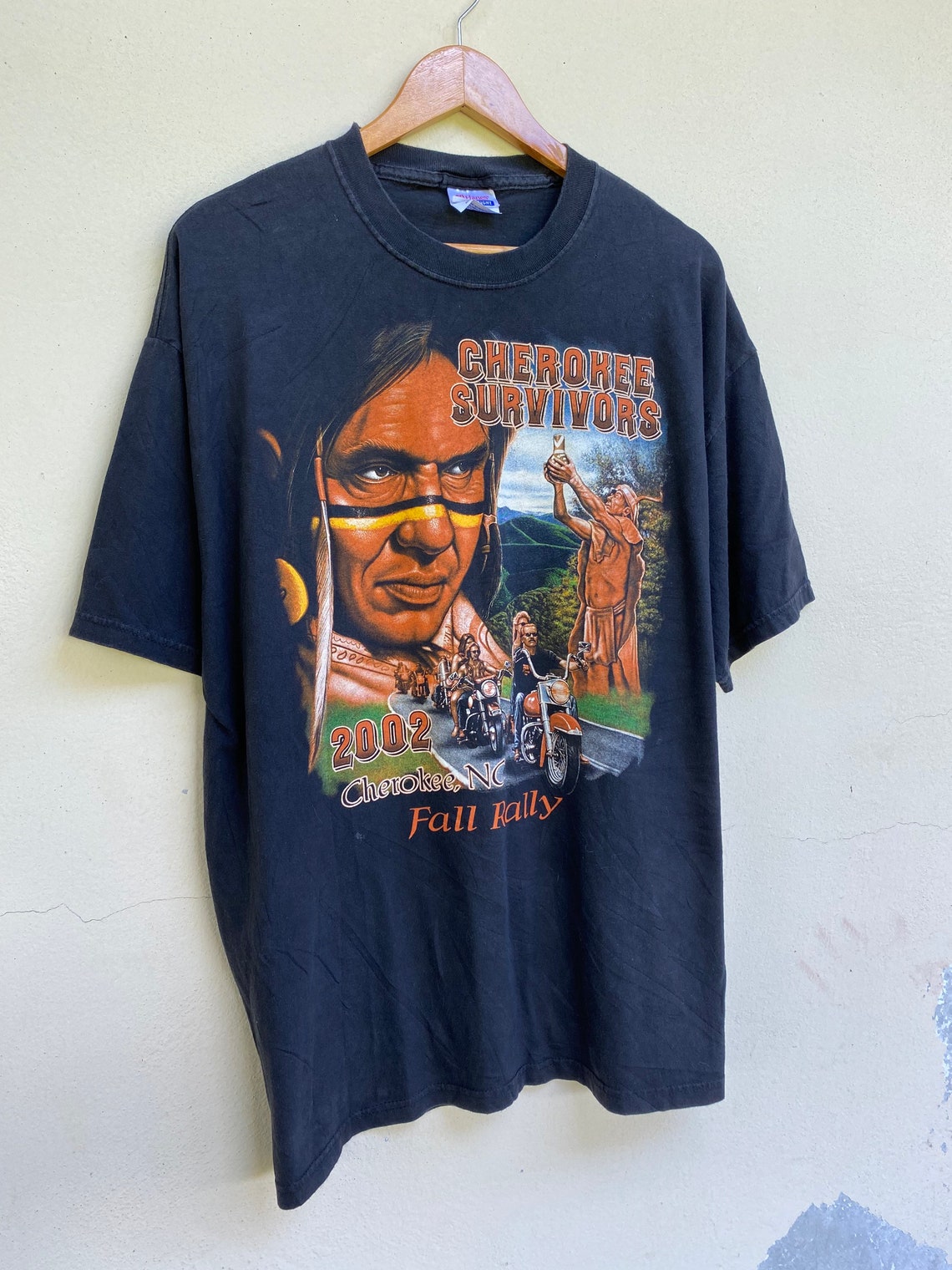 Vintage Tshirt Cherokee Survivors Fall Rally Big Print Size | Etsy