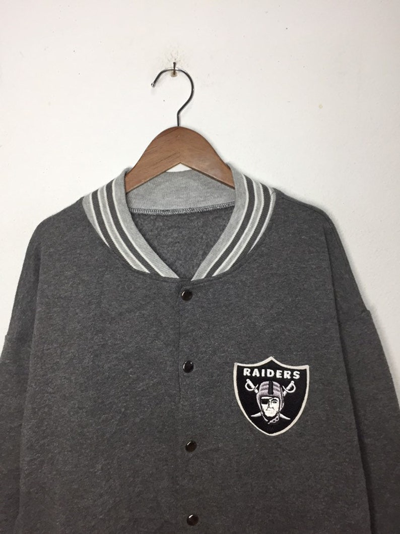 Rare Vintage Jacket Button Up Raiders NFL Nice Design Size | Etsy