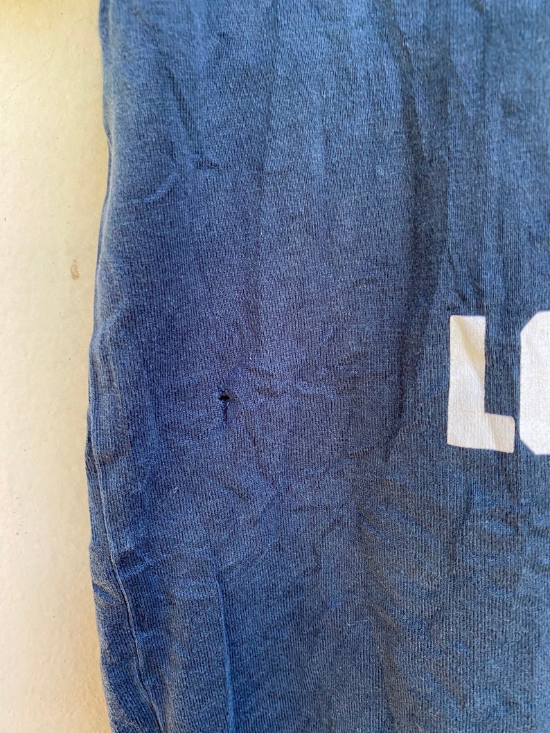 Rare!! Vintage Distressed Tee Japanese Brand Super Lovers Big Logo Size S