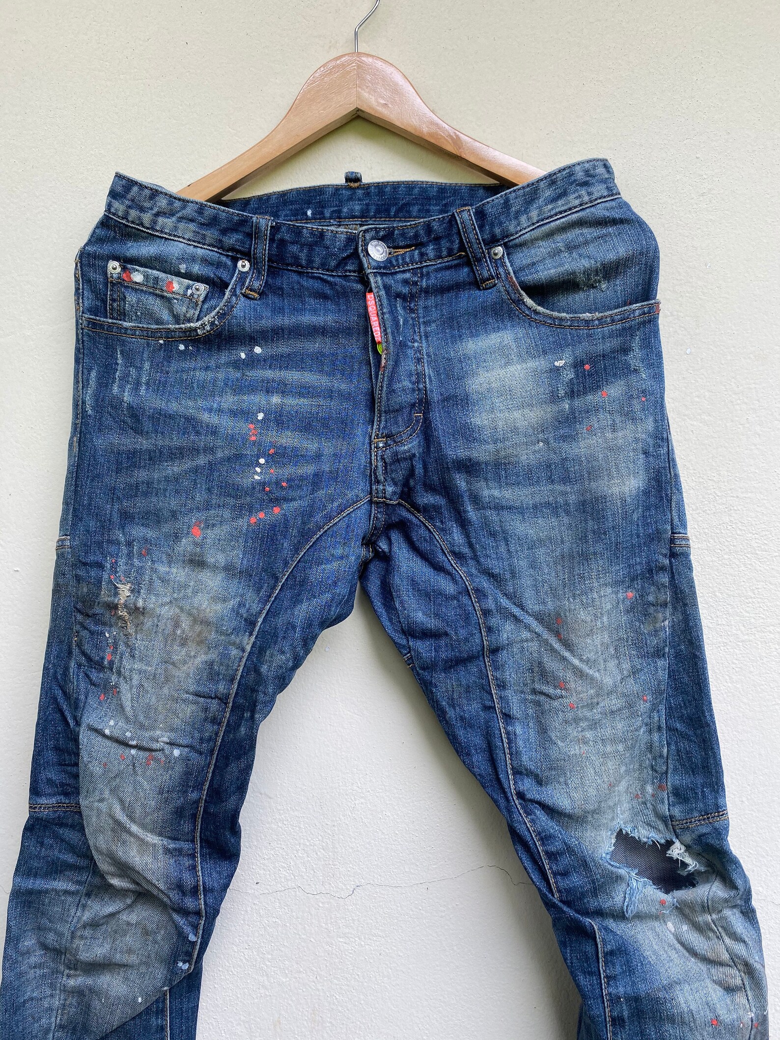 Mega Rare Vintage Denim Distressed Painter Jeans By | Etsy