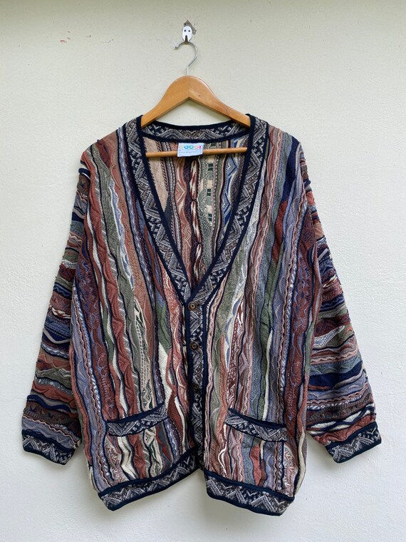 Rare Vintage Authentic Coogi Cardigan Biggie Rap S