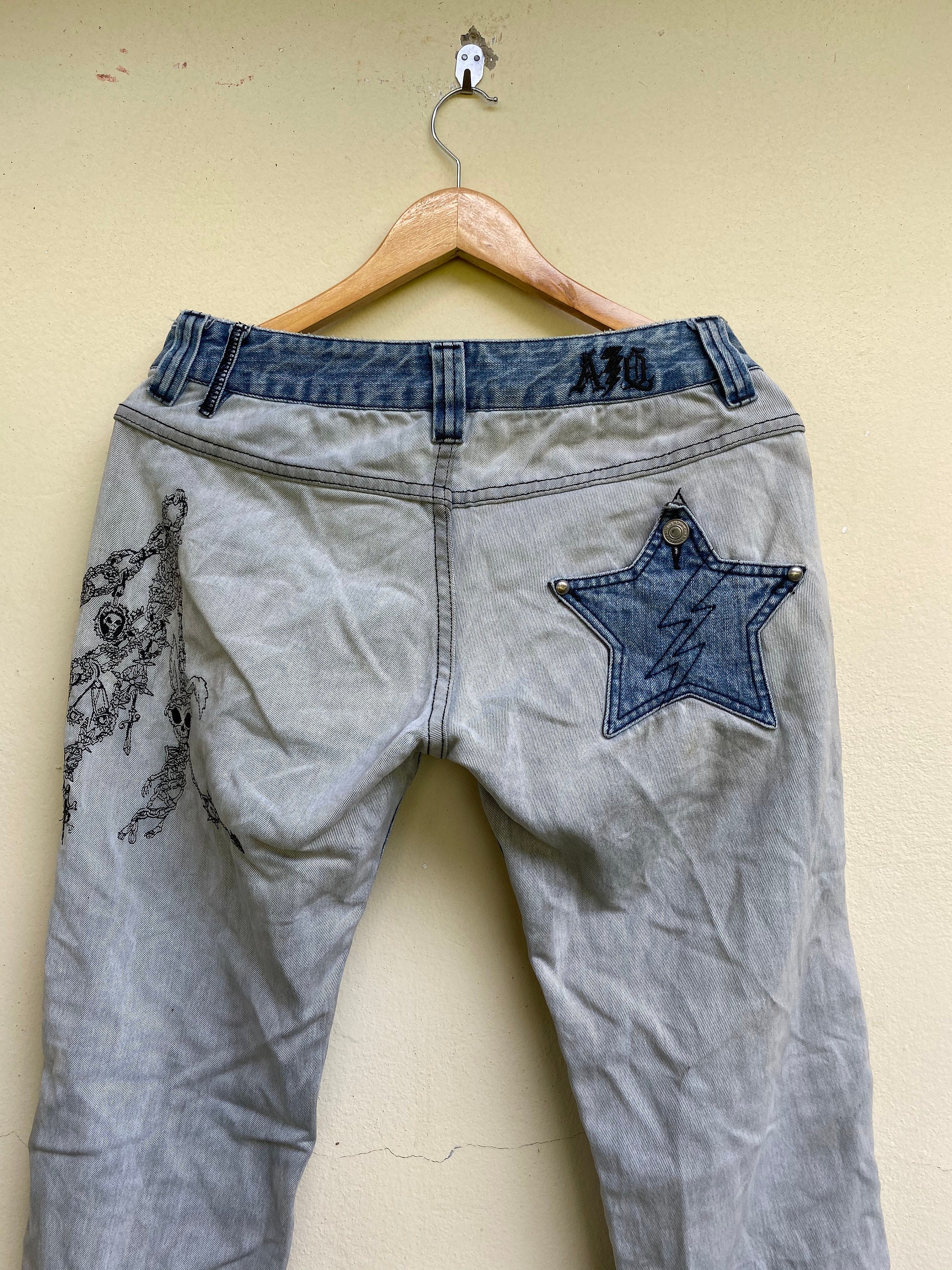 Rare Vintage Distressed Denim Jeans Japanese Brand By | Etsy