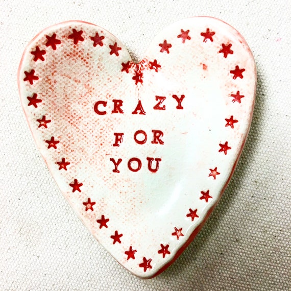 Heart Shaped Jewelry Catcher Crazy For You Etsy Heart Shaped Jewelry Catcher Crazy For You Etsy