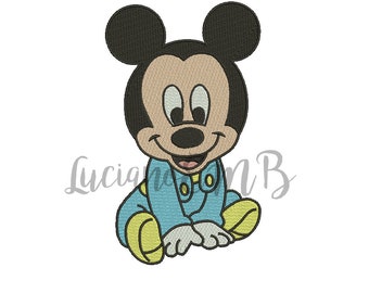 Baby Mickey Mouse Embroidery Design-5 Sizes-8 Formats-design instant download-machine embroidery