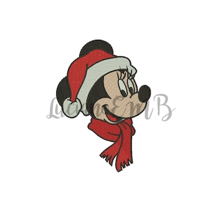 Minnie Mouse Christmas Embroidery Design-5 Sizes-7 Formats-design instant download-machine embroidery