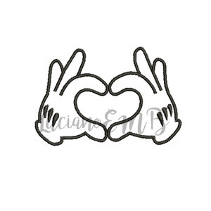 Mickey Mouse Hands Embroidery Design-9 Sizes-8 Formats-design instant download-machine embroidery