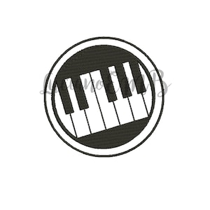 Clavier piano broderie Design-11 tailles-8 Formats-design instant download-machine à broder
