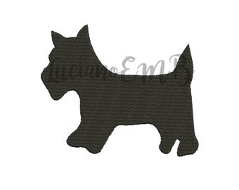 Dog silhouette Embroidery Design-10 Sizes-8 Formats-design instant download-machine embroidery