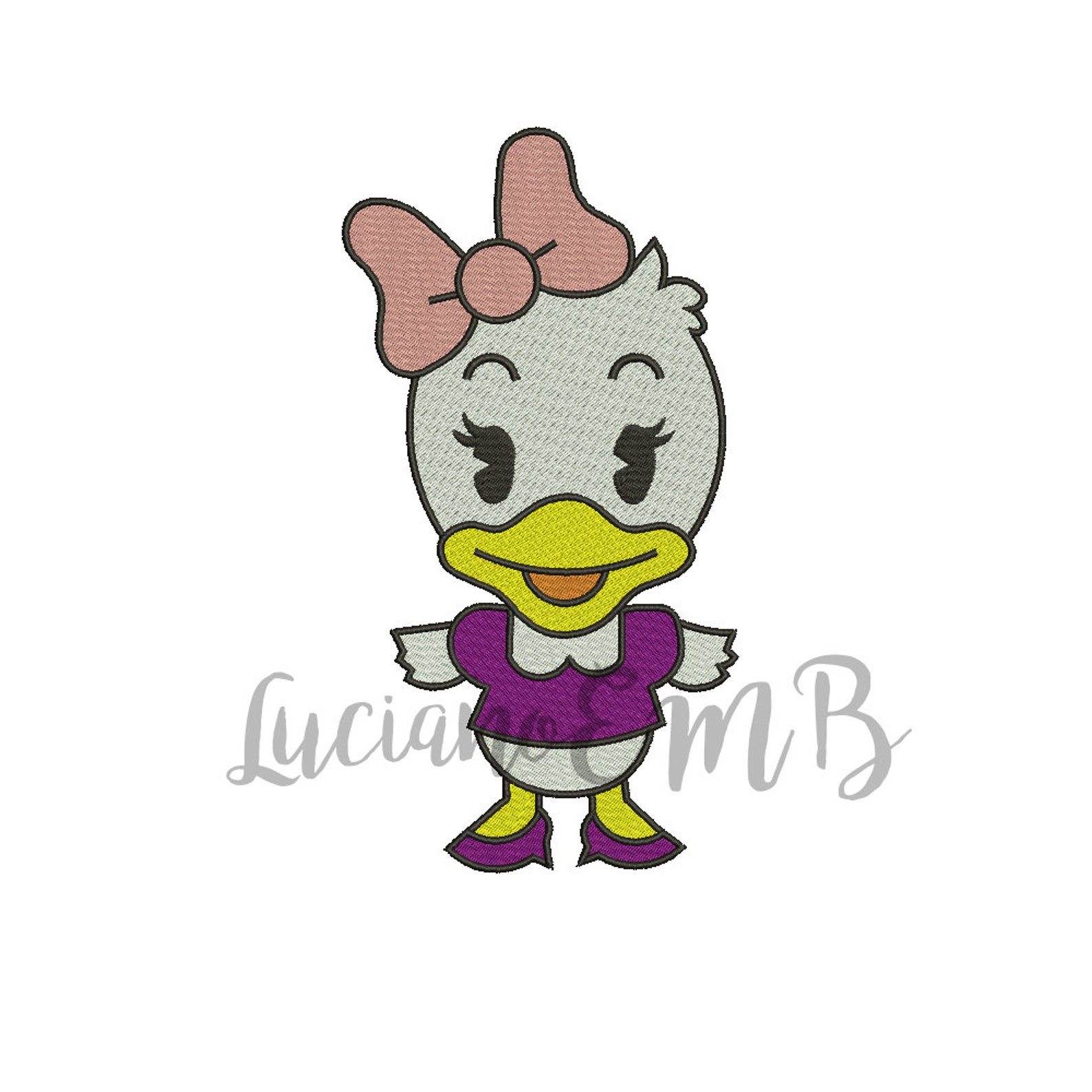 Daisy Duck Embroidery Design5 Sizes8 Formatsdesign Instant Etsy