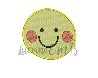 Smiley Face Embroidery Design- 7 Sizes-7 Formats-design instant download-machine embroidery