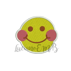 emoji smiley face Embroidery Design- 8 Sizes-8 Formats-design instant download-machine embroidery