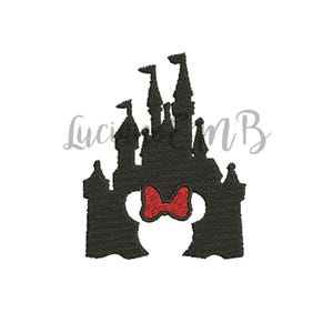Minnie Castle Embroidery Design-7 Sizes-8 Formats-design instant download-machine embroidery