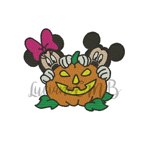 Mickey Minnie Halloween Embroidery Design-5 Sizes-8 Formats-design instant download-machine embroidery