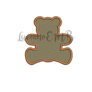 Silhouette di orsacchiotto ricamo Design-10 dimensioni-8 formati-download immediato del design-ricamo a macchina