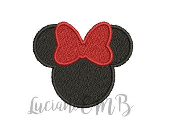 Minnie  Silhouette Embroidery Design-8 Sizes-8 Formats-design instant download-machine embroidery