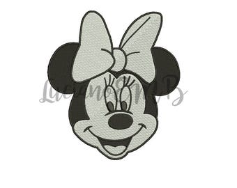 Minnie Mouse Embroidery Design-7 Sizes-8 Formats-design instant download-machine embroidery