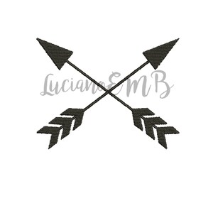 Arrow Cross silhouette Embroidery Design-7 Sizes-8 Formats-design instant download-machine embroidery