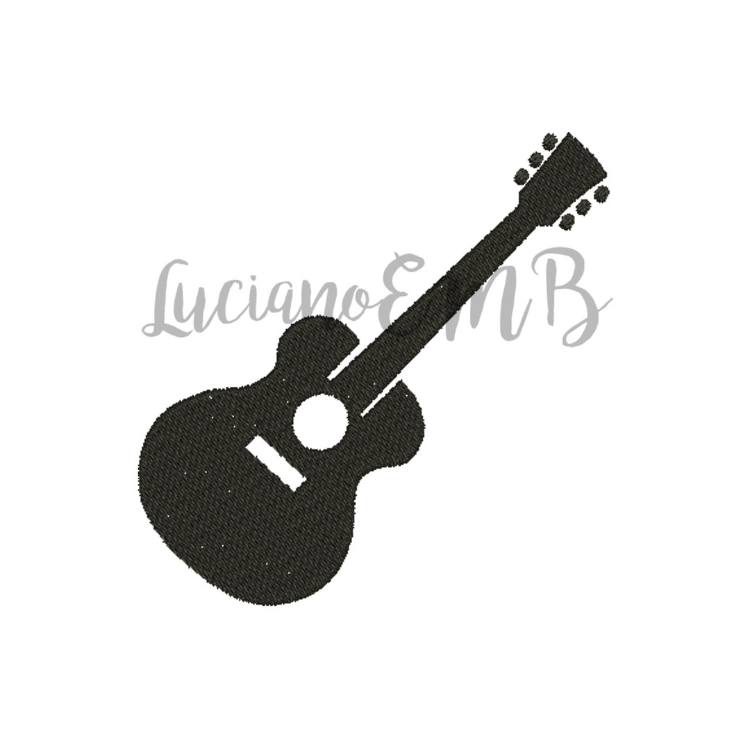 Guitar Embroidery Design Music Instrument9 Sizes8 Etsy