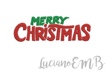 Merry Christmas Quotes Embroidery Design-6 Sizes-8 Formats-design instant download-machine embroidery