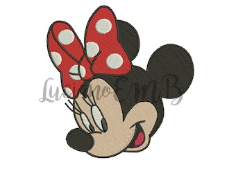 Minnie Mouse Embroidery Design-7 Sizes-8 Formats-design instant download-machine embroidery