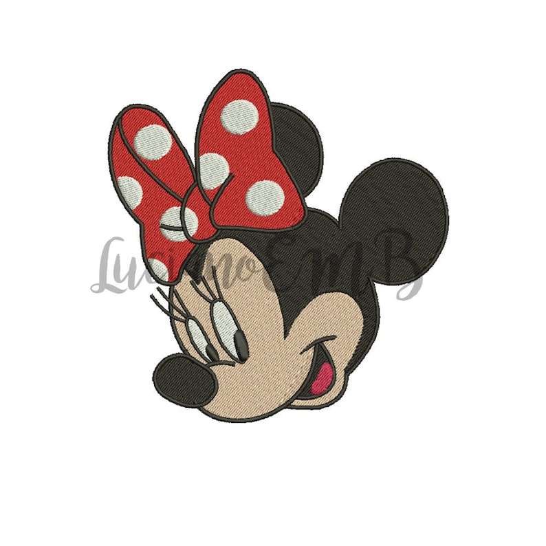 Minnie Mouse Embroidery Design-7 Sizes-8 Formats-design instant download-machine embroidery image 1