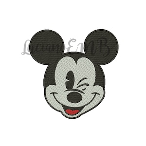 Mickey Mouse face Embroidery Design-4 Sizes-8 Formats-design instant download-machine embroidery