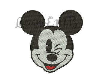 Mickey Mouse face Embroidery Design-4 Sizes-8 Formats-design instant download-machine embroidery