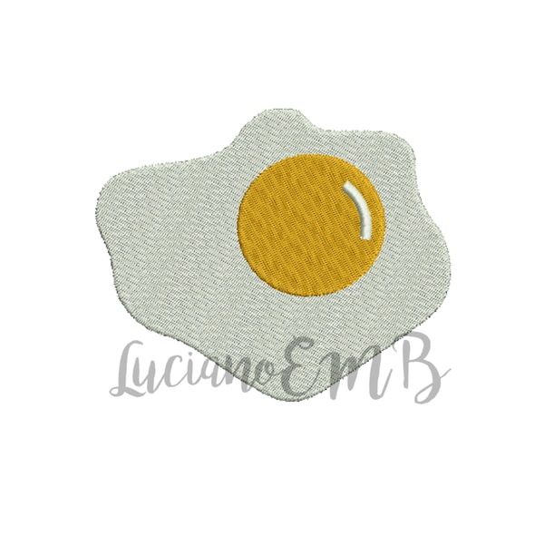 Fried Egg Embroidery Design- 9 Sizes-8 Formats-design instant download-machine embroidery