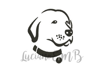 Labrador silhouette Embroidery Design-9 Sizes-8 Formats-design instant download-machine embroidery