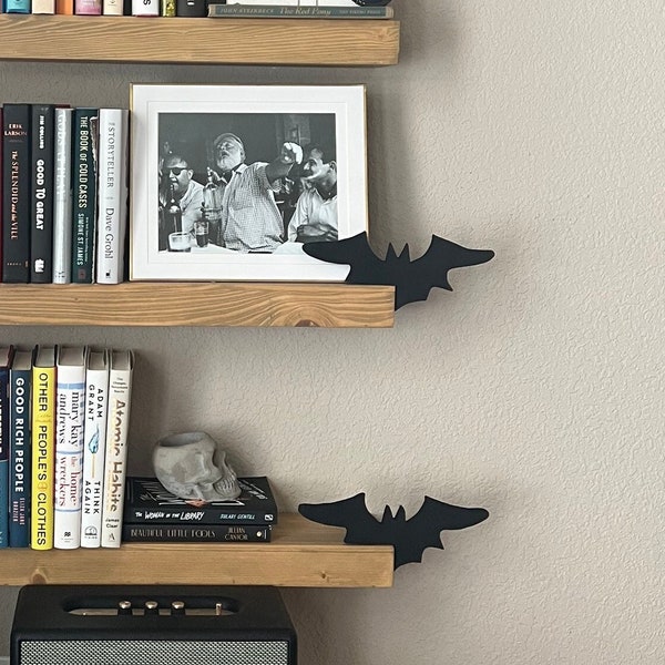 Black Bat Door Topper, Halloween Bat Door Corner Decor, bat bookshelf decor Halloween bookshelf decor