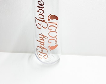Baby Shower Favors Baby Feet Gift Ideas Unique Stemless Champagne Flute DGN196 Personalized Stemless Champagne Flutes 24 pcs